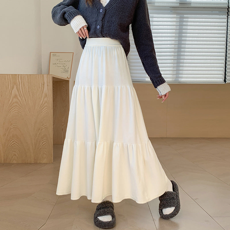 Ladies Long Tiered Skirt with Voluminous Hem Mune Fashion