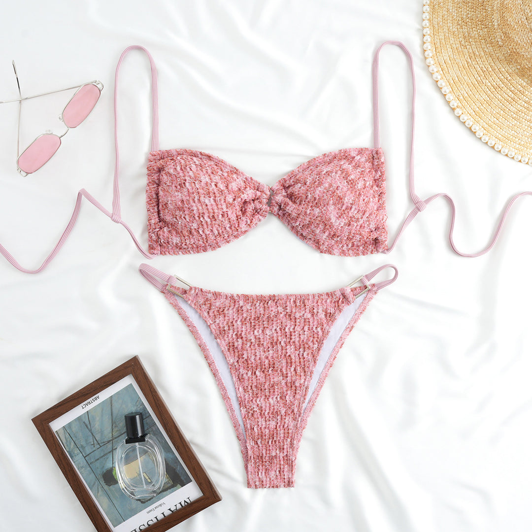 Women Comfortable Triangle Bikini with Sophisticated Details Mune Fashion