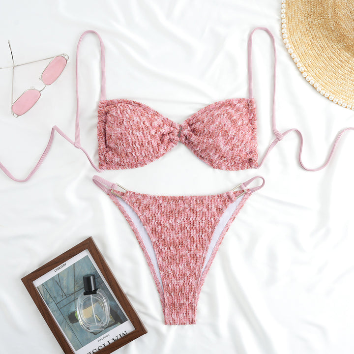 Women Comfortable Triangle Bikini with Sophisticated Details Mune Fashion