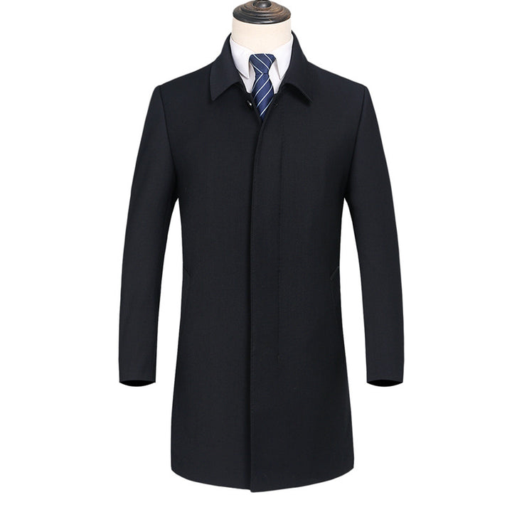 Men's Modern Business Coat with Light Thermal Lining and Straight Cut Mune Fashion