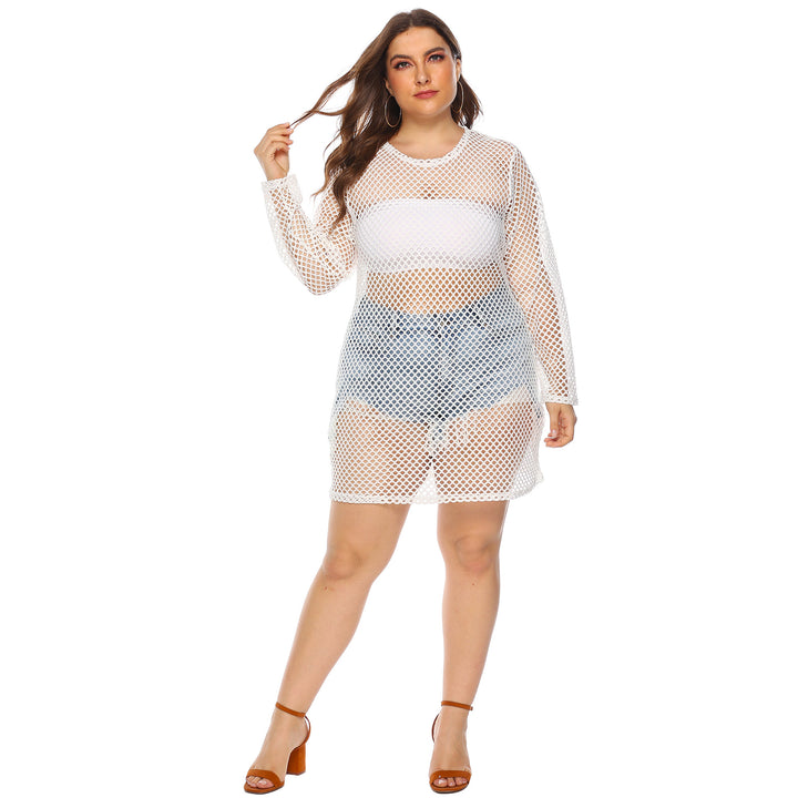 Ladies net striped dress Mune Fashion