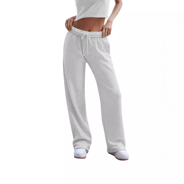 Women's wide comfort lounge pants with high waist, elastic waistband, and drawstring Mune Fashion