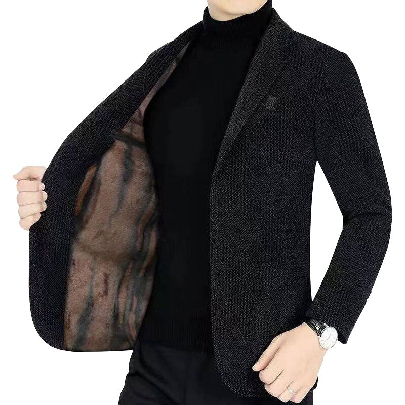 Men's Structured Jersey Blazer with Light Lining and Slim Silhouette Mune Fashion