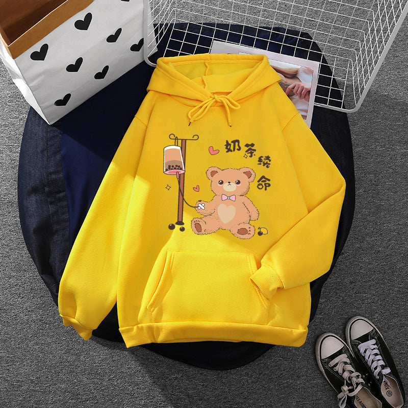 Women’s hoodie with minimalist graphic, loose oversized fit and kangaroo pocket Mune Fashion