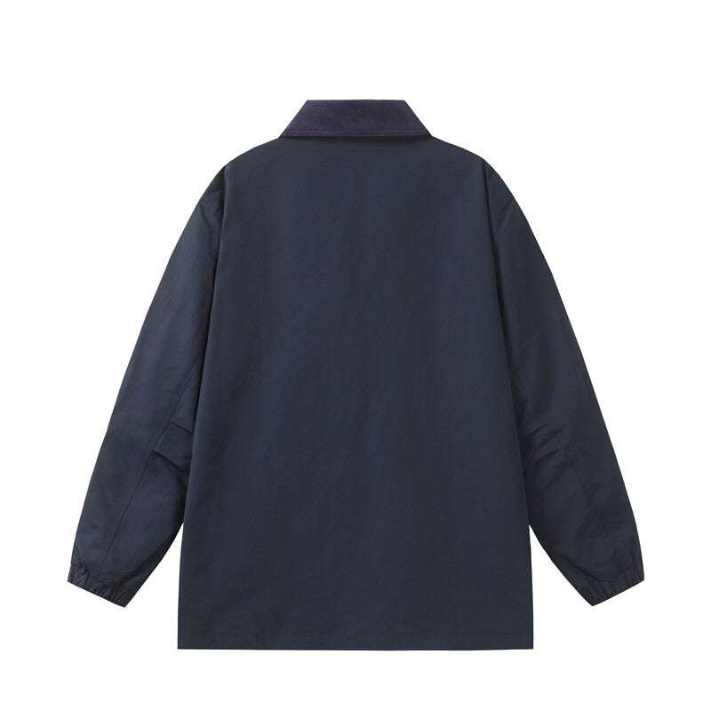 Men's transitional worker jacket in boxy cut with cord collar and flap pockets Mune Fashion