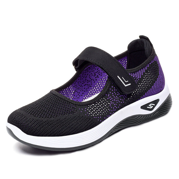 Women Sporty Sneakers with Velcro Closure and Breathable Mesh Structure Mune Fashion
