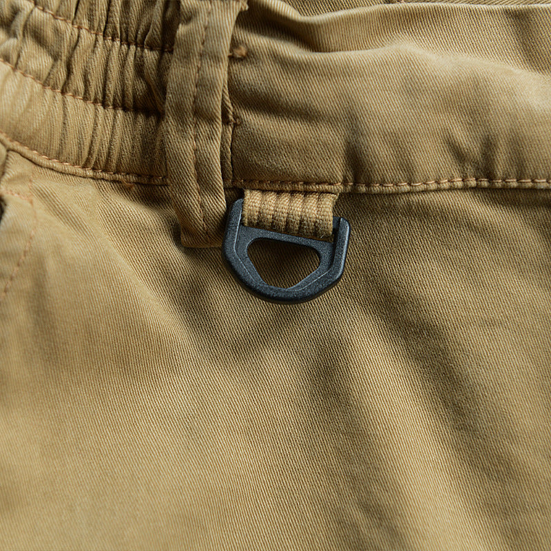 Men's cargo pants with tapered leg, elastic waistband, and reinforced knee inserts Mune Fashion