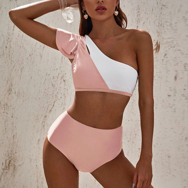 Women's asymmetrical bikini set with high waist Mune Fashion