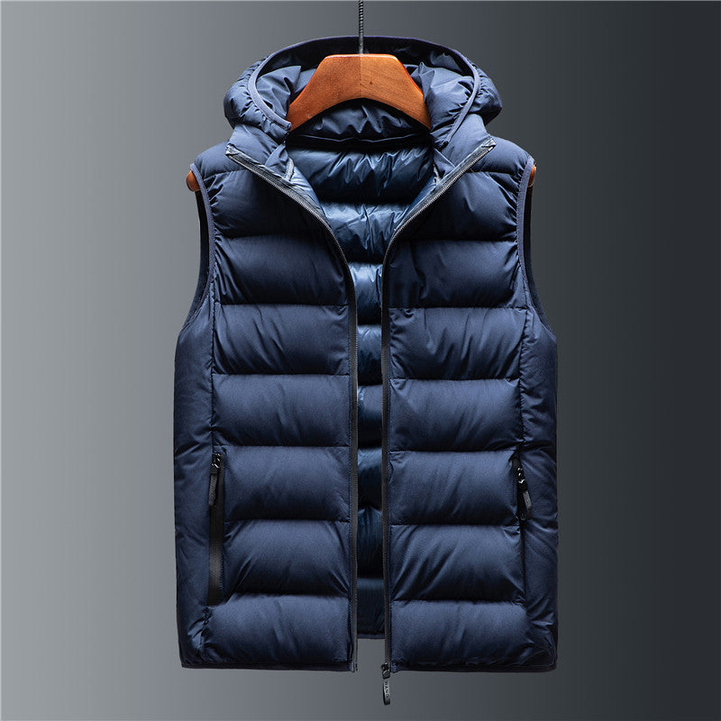 Women's Padded Quilted Vest with Hood Mune Fashion