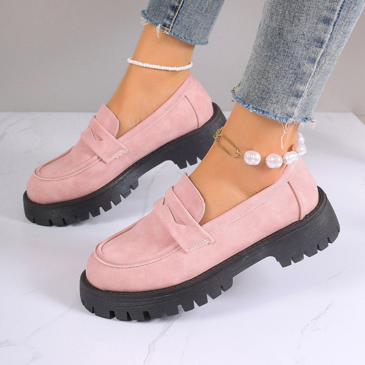 Women's platform loafer with profiled sole and suede look Mune Fashion