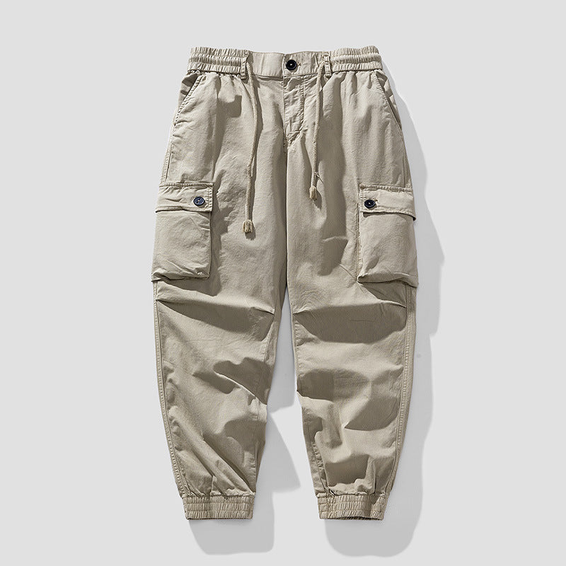 Herren Cargo-Joggerhose im Tapered-Utility-Stil mit elastischem Bund und Klapptaschen Mune Fashion