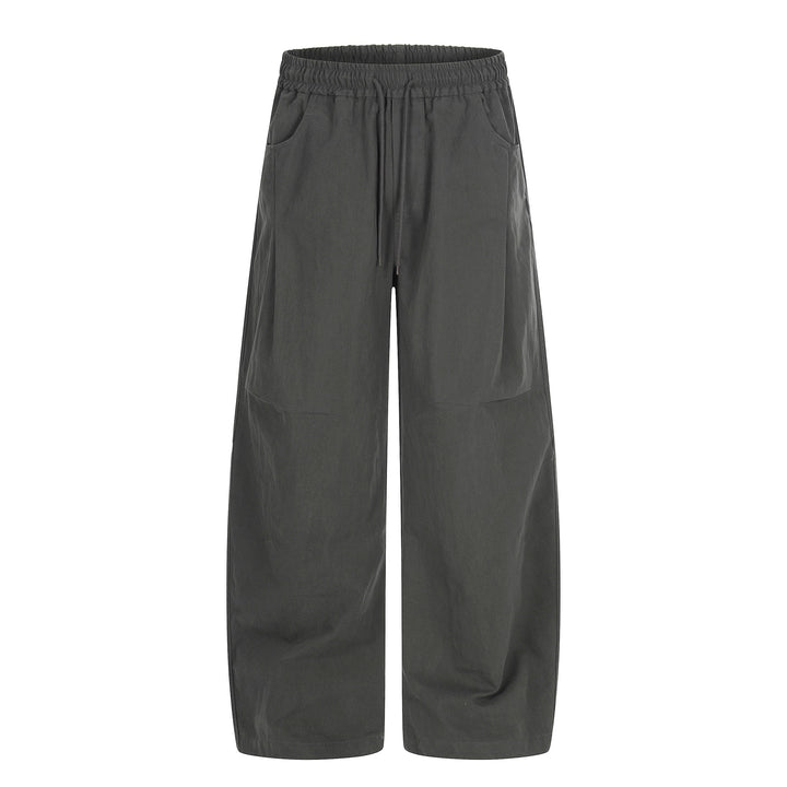 Women's Wide Culotte Pants with Elastic Drawstring Waist and Large Side Pockets Mune Fashion
