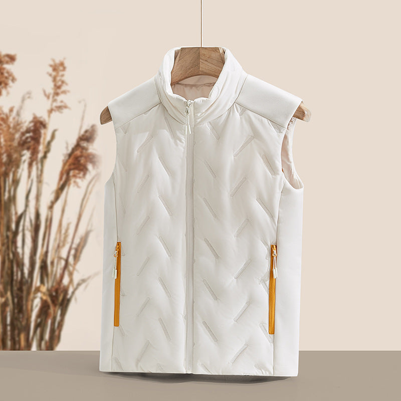 Unisex quilted vest with thermal insulation and high stand-up collar Mune Fashion