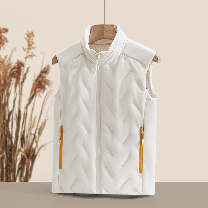 Unisex quilted vest with thermal insulation and high stand-up collar Mune Fashion