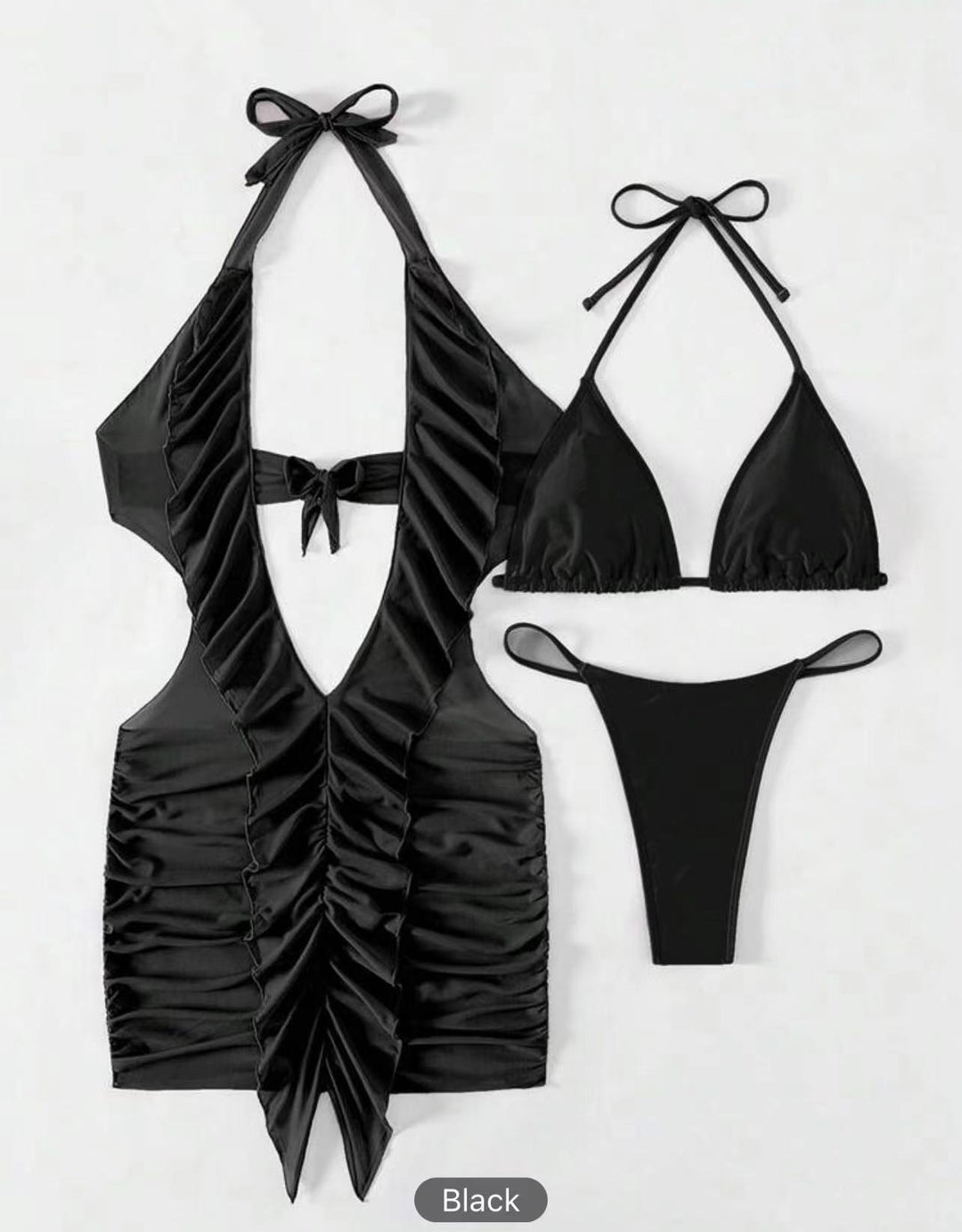 Women's bikini set with sophisticated ruffle design and adjustable straps Mune Fashion