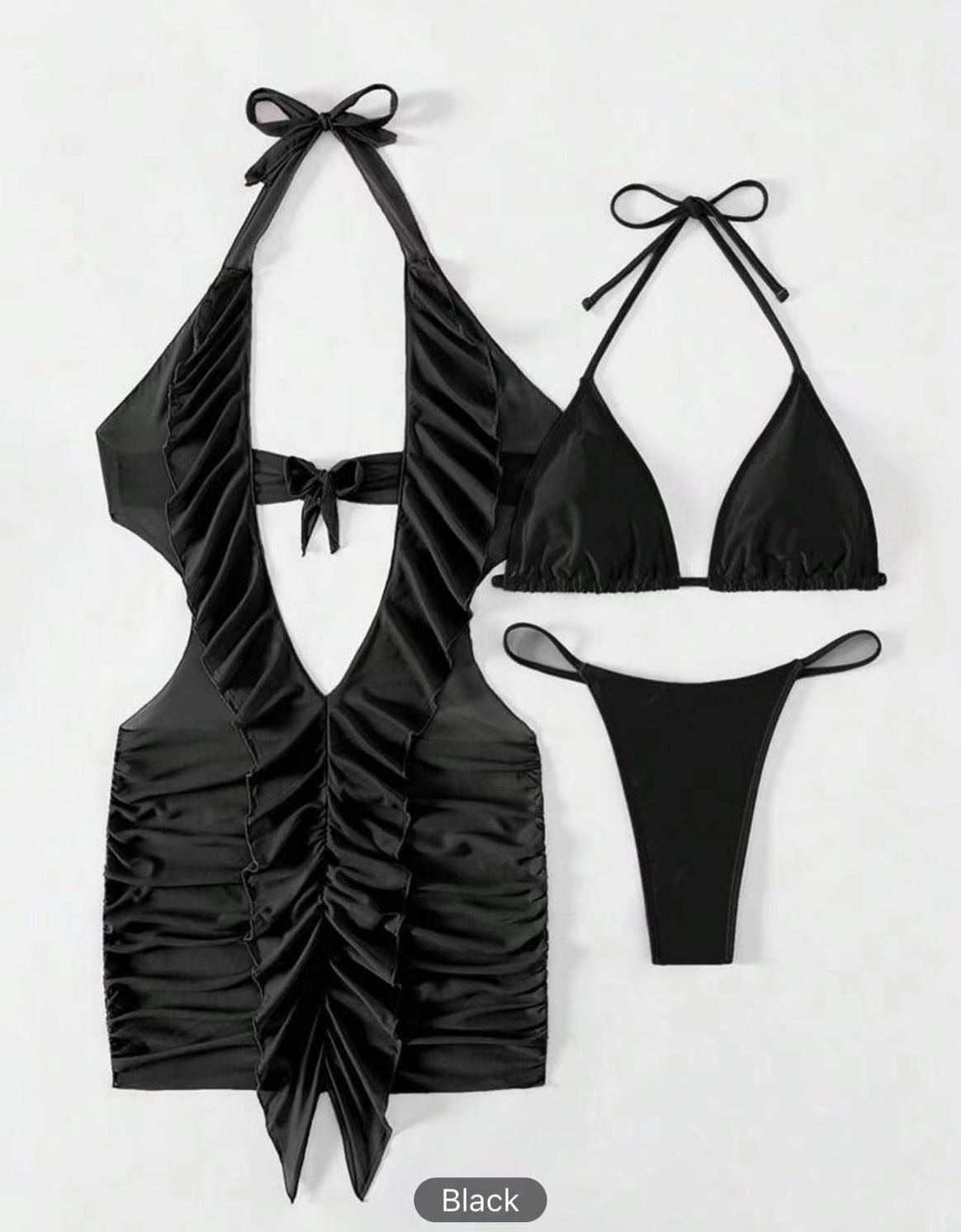 Women's bikini set with sophisticated ruffle design and adjustable straps Mune Fashion