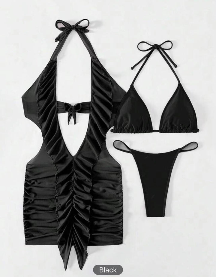 Women's bikini set with sophisticated ruffle design and adjustable straps Mune Fashion