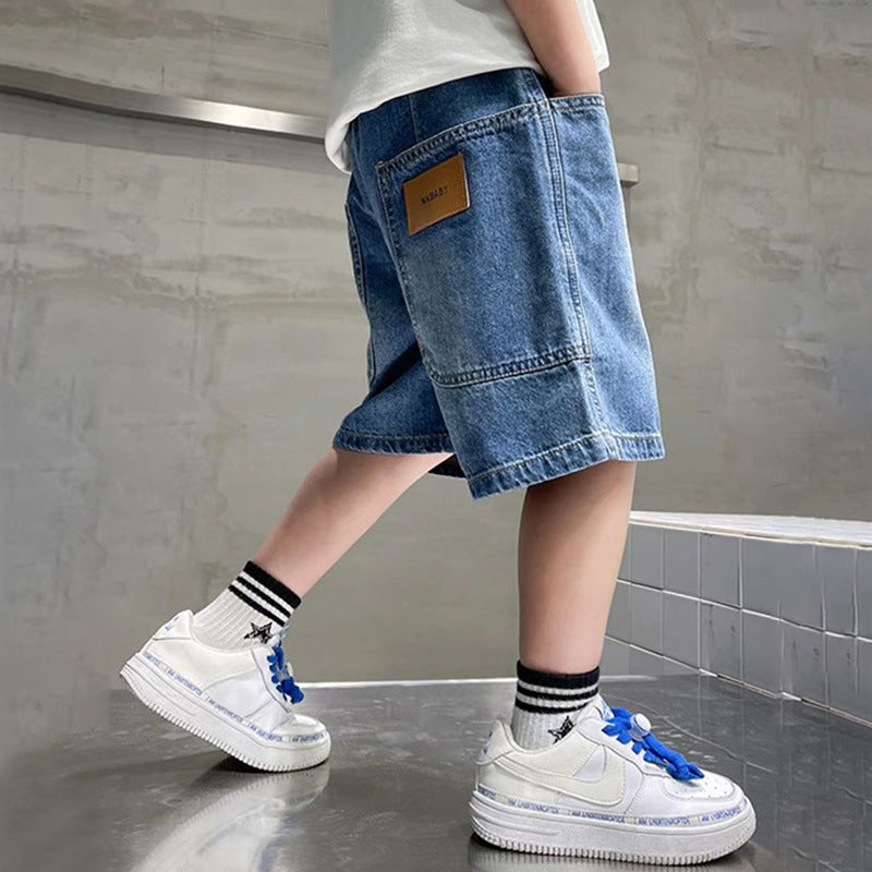 Boys casual denim shorts with practical pockets Mune Fashion 1784086487