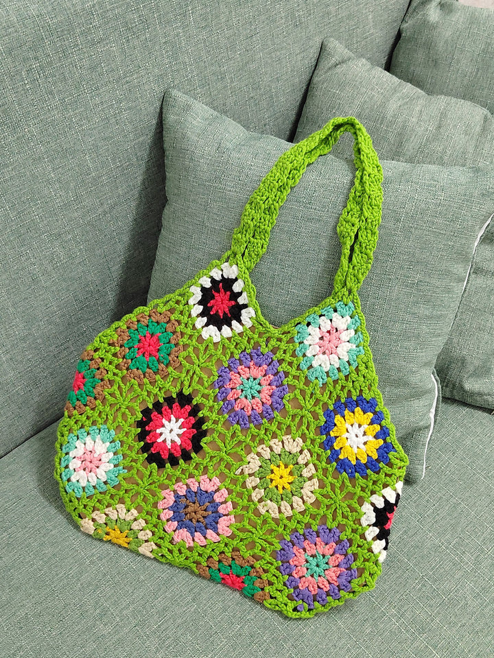 Women Handmade Crochet Shopper Bag Mune Fashion