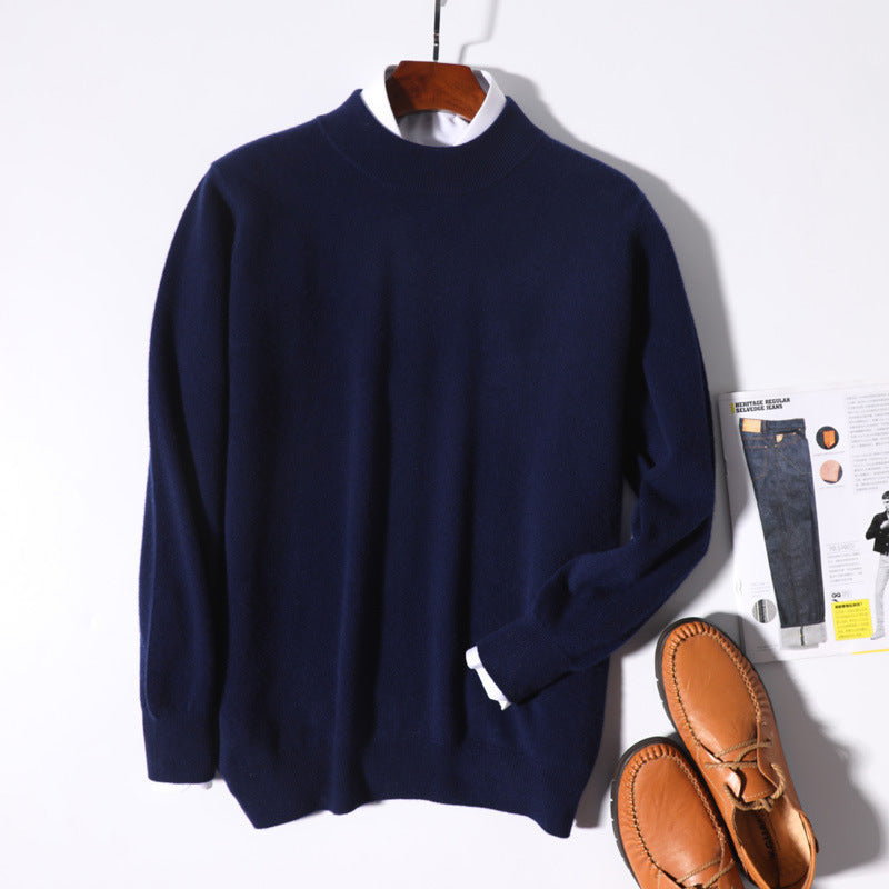 Men's Fine Turtleneck Sweater in Slim Minimal Silhouette made of Wool-Cashmere Mix Mune Fashion