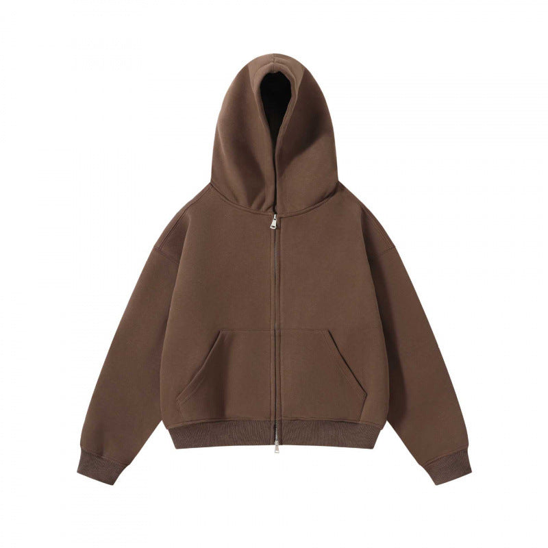Unisex Oversize Hooded Zip Jacket made of heavy sweat quality with two-way zipper and kangaroo pocket Mune Fashion