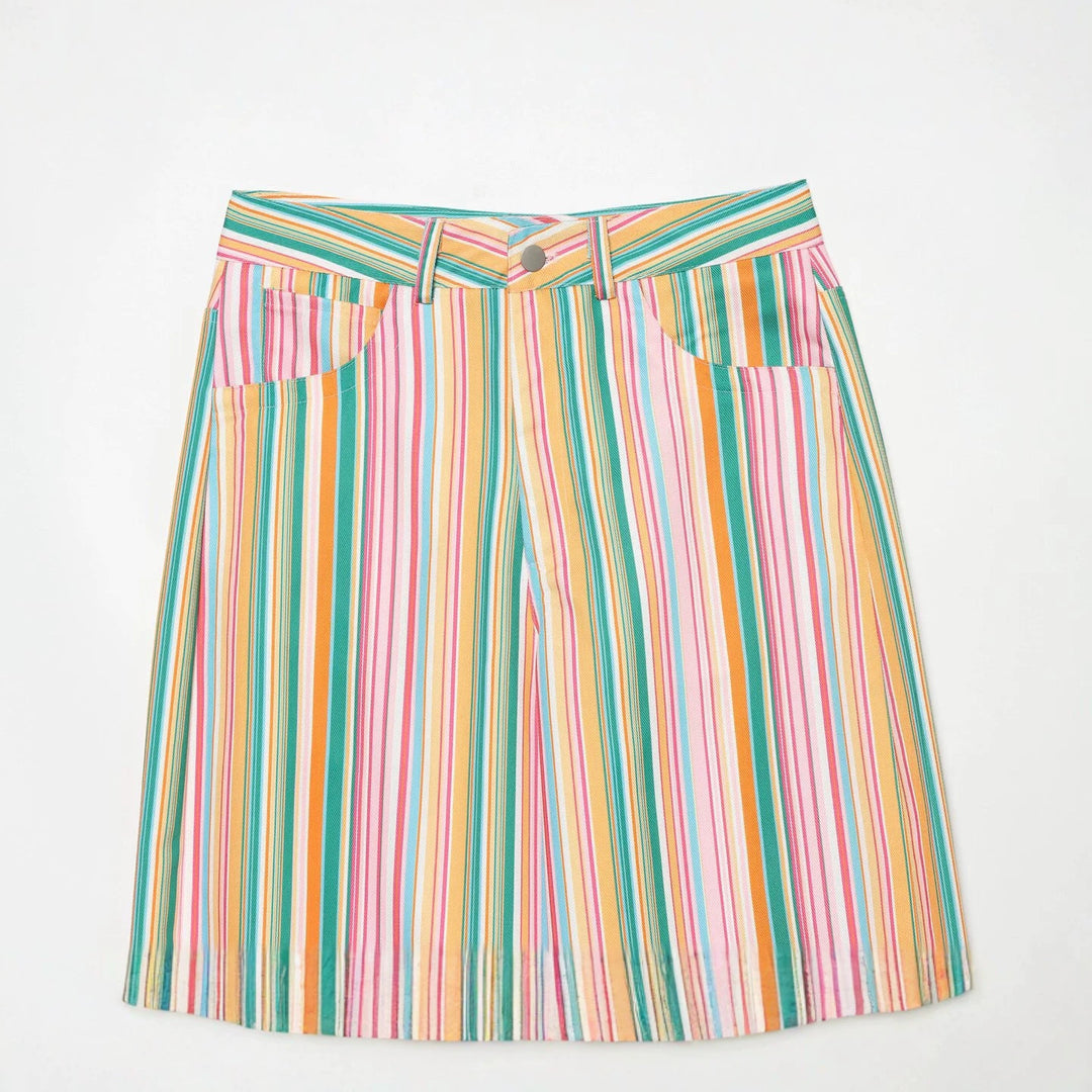 Women’s loosely falling palazzo pants with a high waist and side pockets Drune