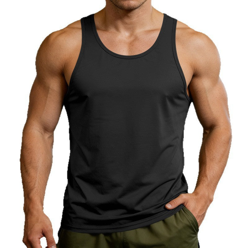 Men's sporty training top without sleeves made from functional microfiber with ergonomic cut Mune Fashion