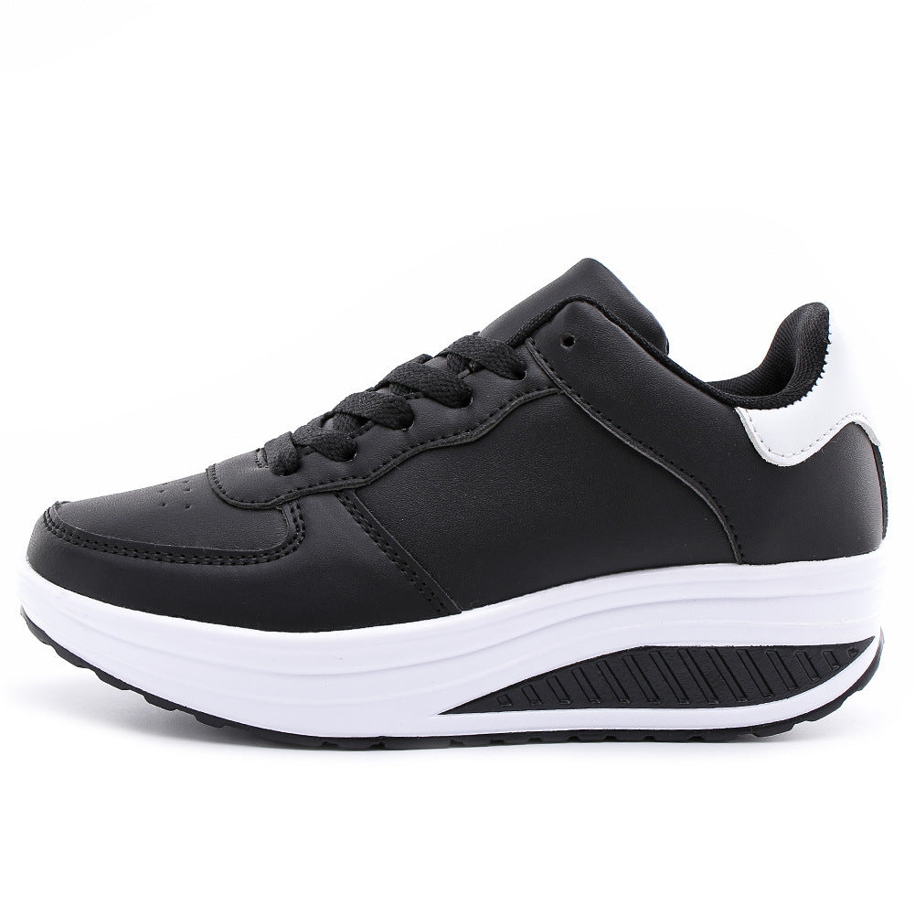 Women nan supportive comfort sneaker with wedge-shaped cushioning sole and perforated toe cap Mune Fashion