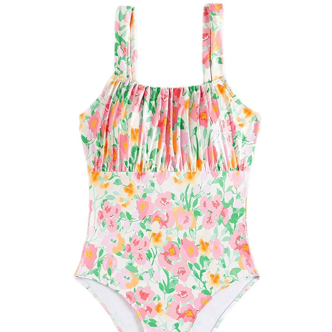 Women's One-Piece Swimsuit with Floral Design Mune Fashion