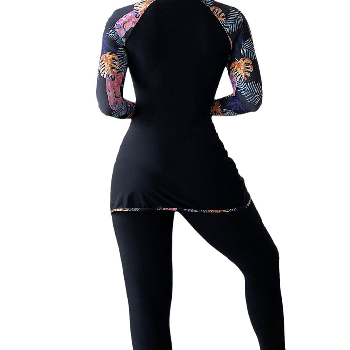 Women's athletic swimsuit with UV protection and feminine wrap design Mune Fashion