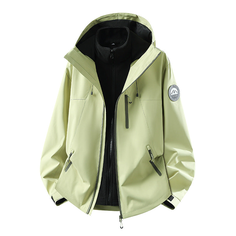Men's Waterproof Softshell Jacket with Hood and Breathable Membrane Mune Fashion