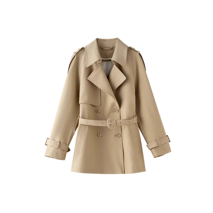Women's Fashionable Trench Coat with Waist Belt Mune Fashion