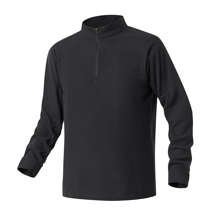 Herren Atmungsaktives Thermo‑Waffelshirt mit Halbzip und Raglanärmeln Mune Fashion