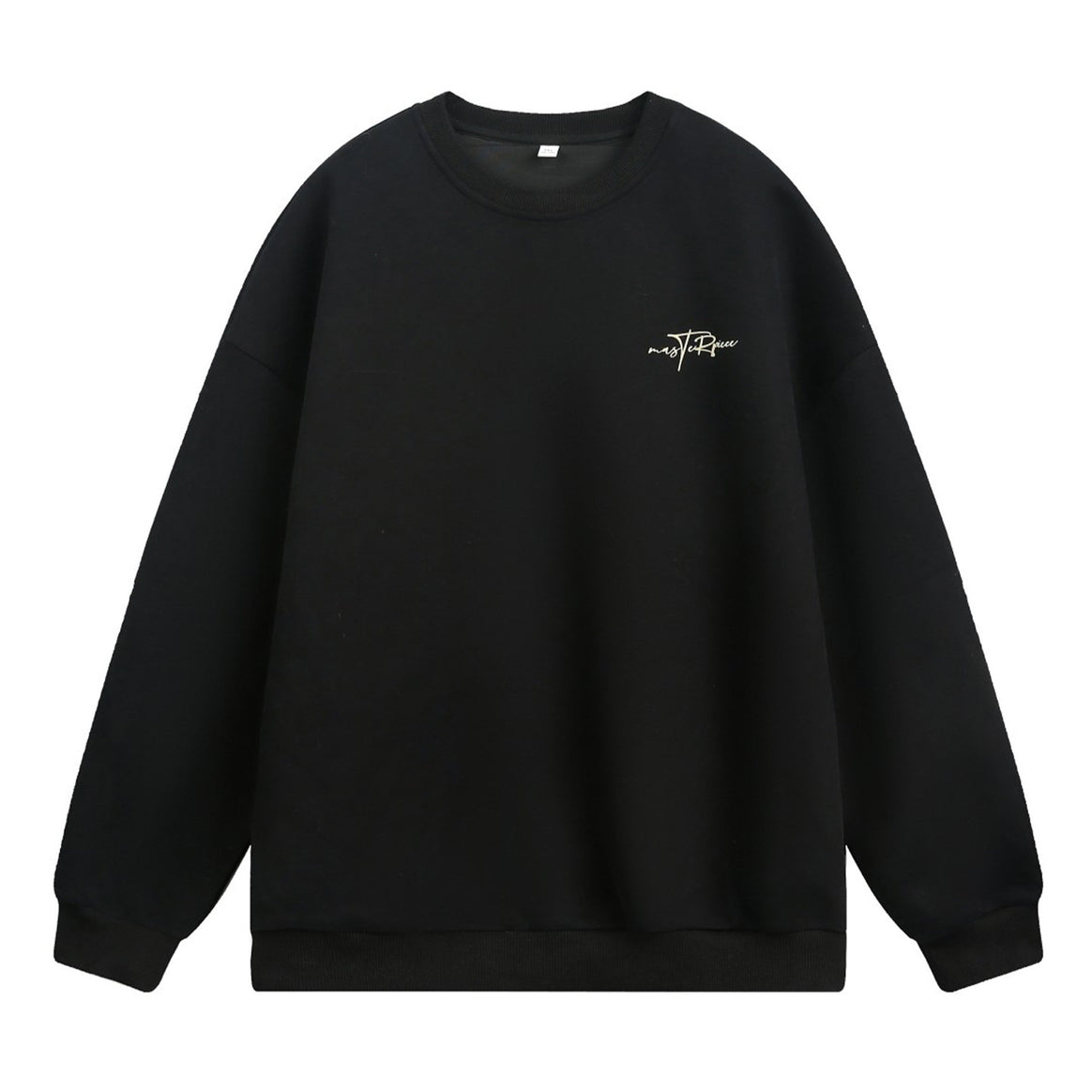 Unisex Boxy Sweatshirt with minimal script embroidery and ribbed hem Mune Fashion