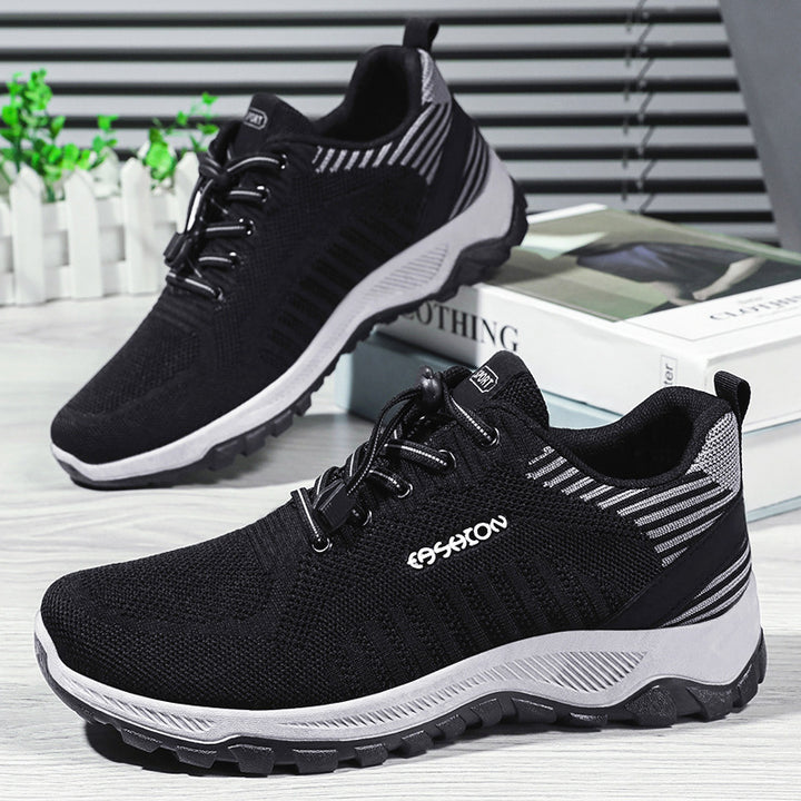 Men's flexible mesh trail runner with shock-absorbing EVA midsole, quick-lacing system, and grippy outdoor tread sole Mune Fashion
