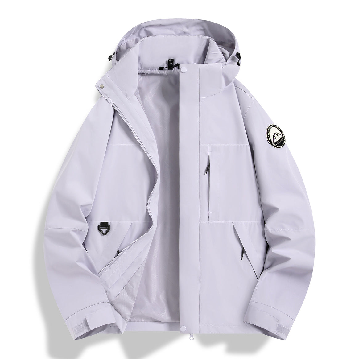 Women's Waterproof Technical Hooded Jacket with Welded Seams and Adjustable Cuffs Mune Fashion