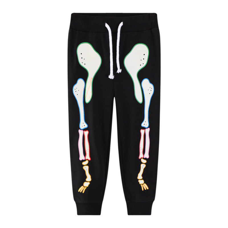 Boys jogging pants with luminous skeleton design Mune Fashion