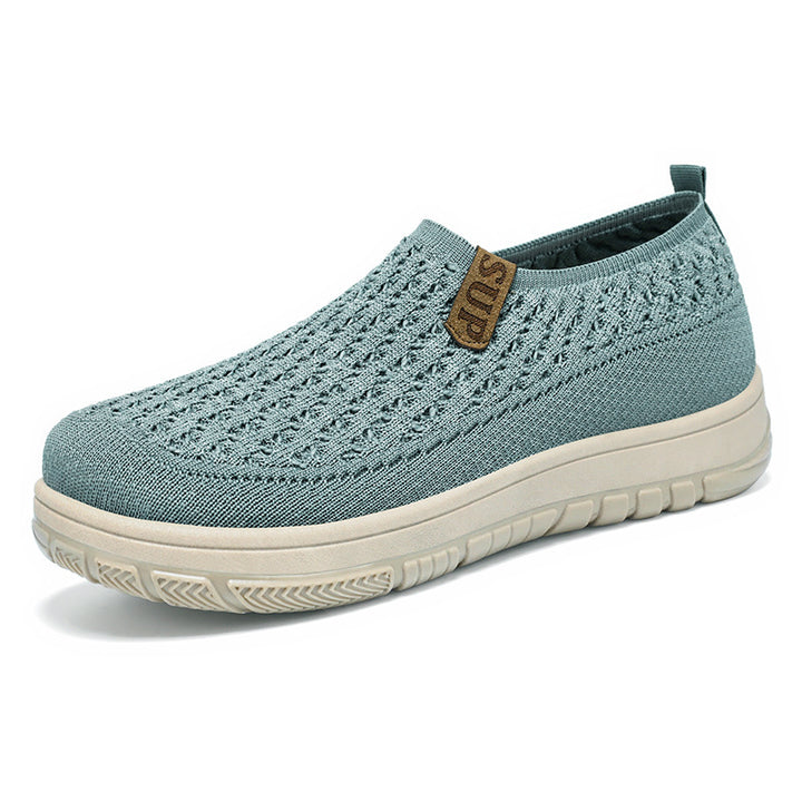Women's knitted comfort slip-on sneaker with sock-like shaft, breathable 3D structure and cushioning EVA sole Mune Fashion