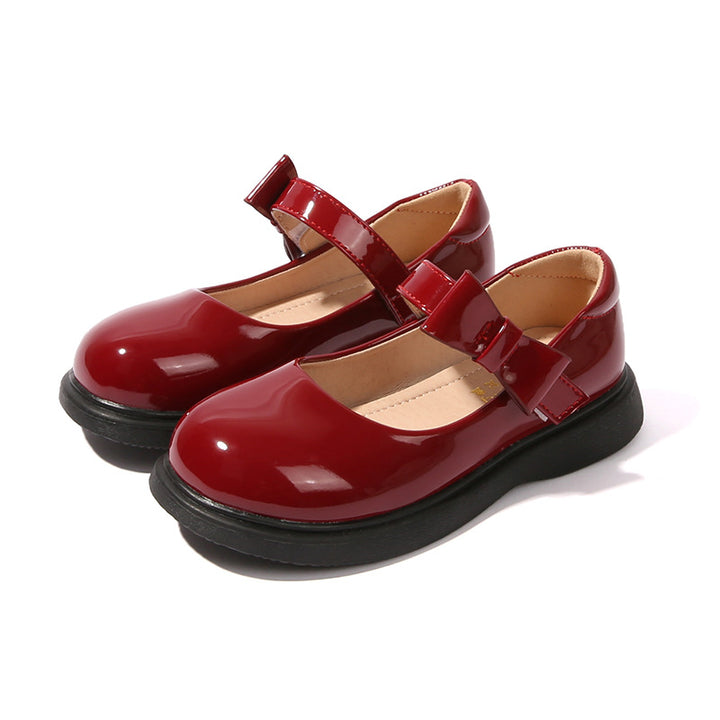 Girls Mary Jane ballerinas with decorative bow accent Mune Fashion