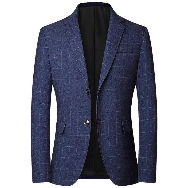 Men's Slim-Fit Blazer in Checkered Look with Classic Button Closure Mune Fashion