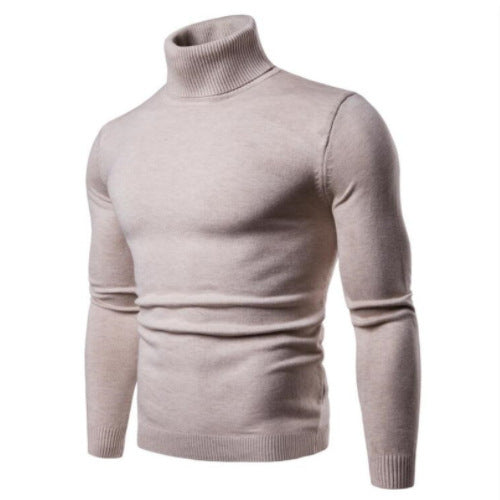 Men's narrow fitting turtleneck sweater made of fine knit Mune Fashion
