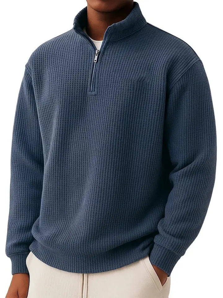 Men's High-Quality Pullover with Zipper Mune Fashion
