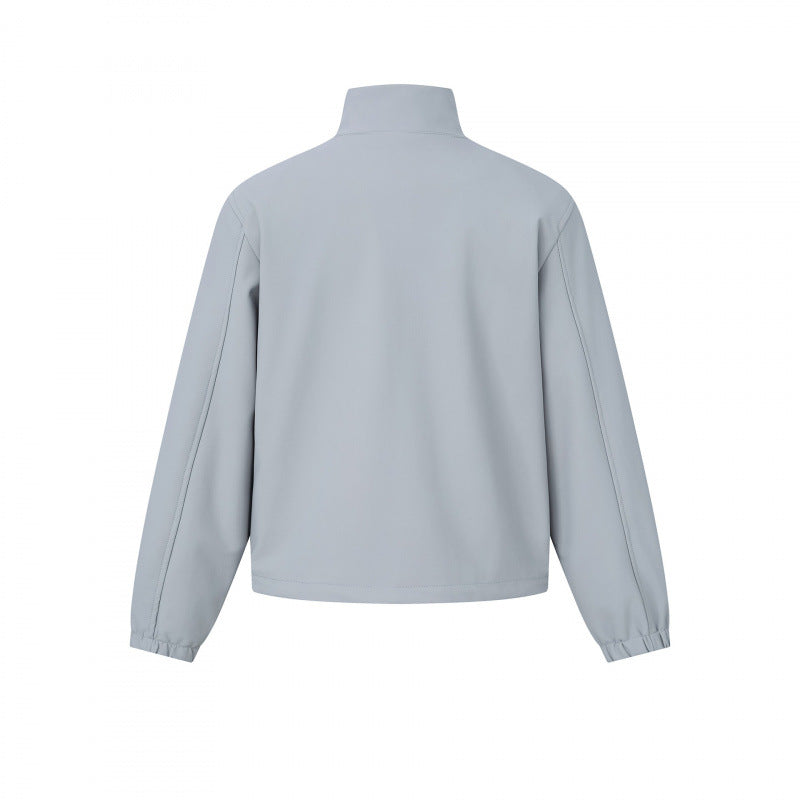 Unisex Lightweight technical short jacket with stand-up collar, concealed zipper and elastic cuffs Mune Fashion