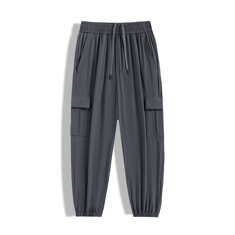 Men's Stylish Cargo Pants with Elastic Waistband and Side Pockets Mune Fashion