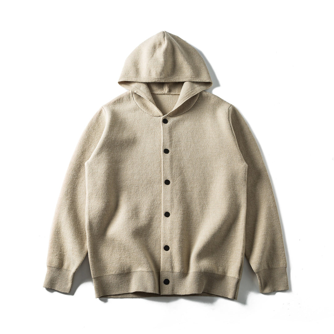 Unisex Light Hoodie Cardigan with Snap Fastener and Ribbed Cuffs Mune Fashion