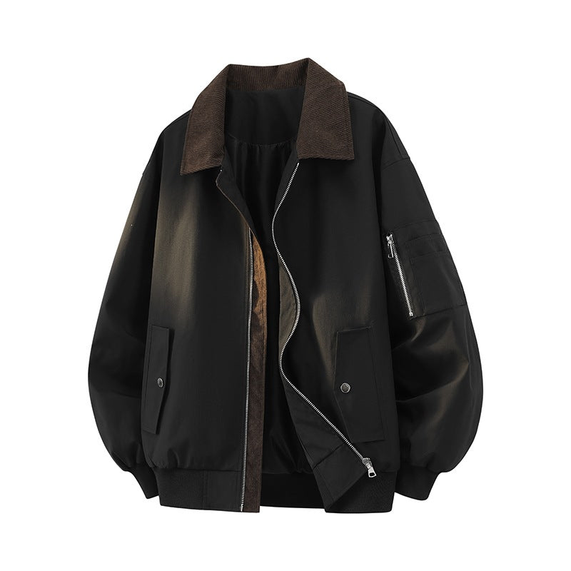 Men's Stylish Bomber Jacket with Cord Collar Mune Fashion