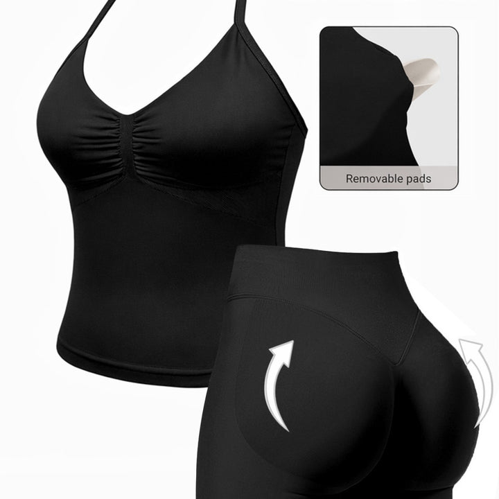 Women's sporty jumpsuit with gathered neckline Mune Fashion