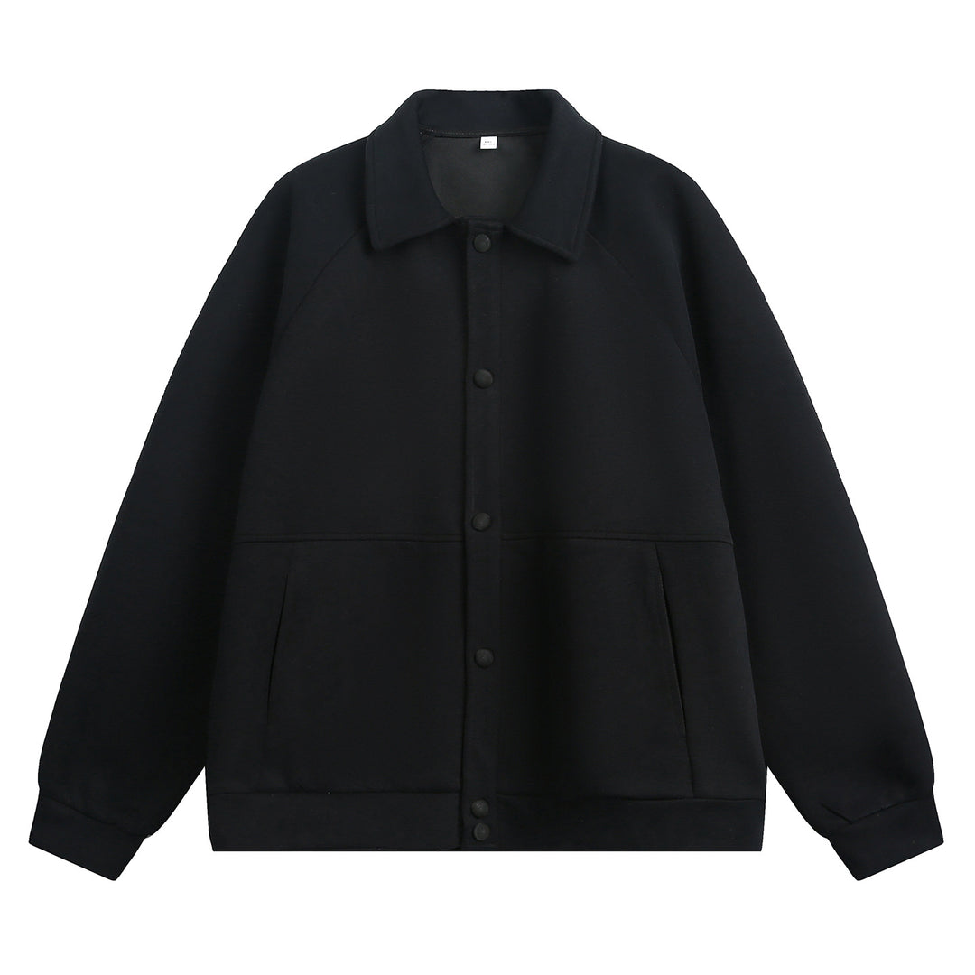 Unisex Oversize Jacket with Raglan Sleeves and Snap Button Closure Mune Fashion