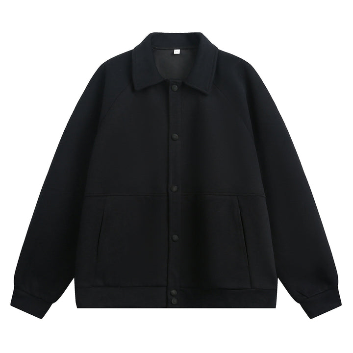 Unisex Oversize Jacket with Raglan Sleeves and Snap Button Closure Mune Fashion