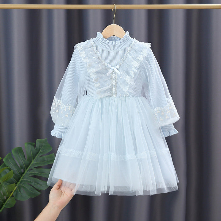 Girls festive tulle dress with ruffle details Mune Fashion
